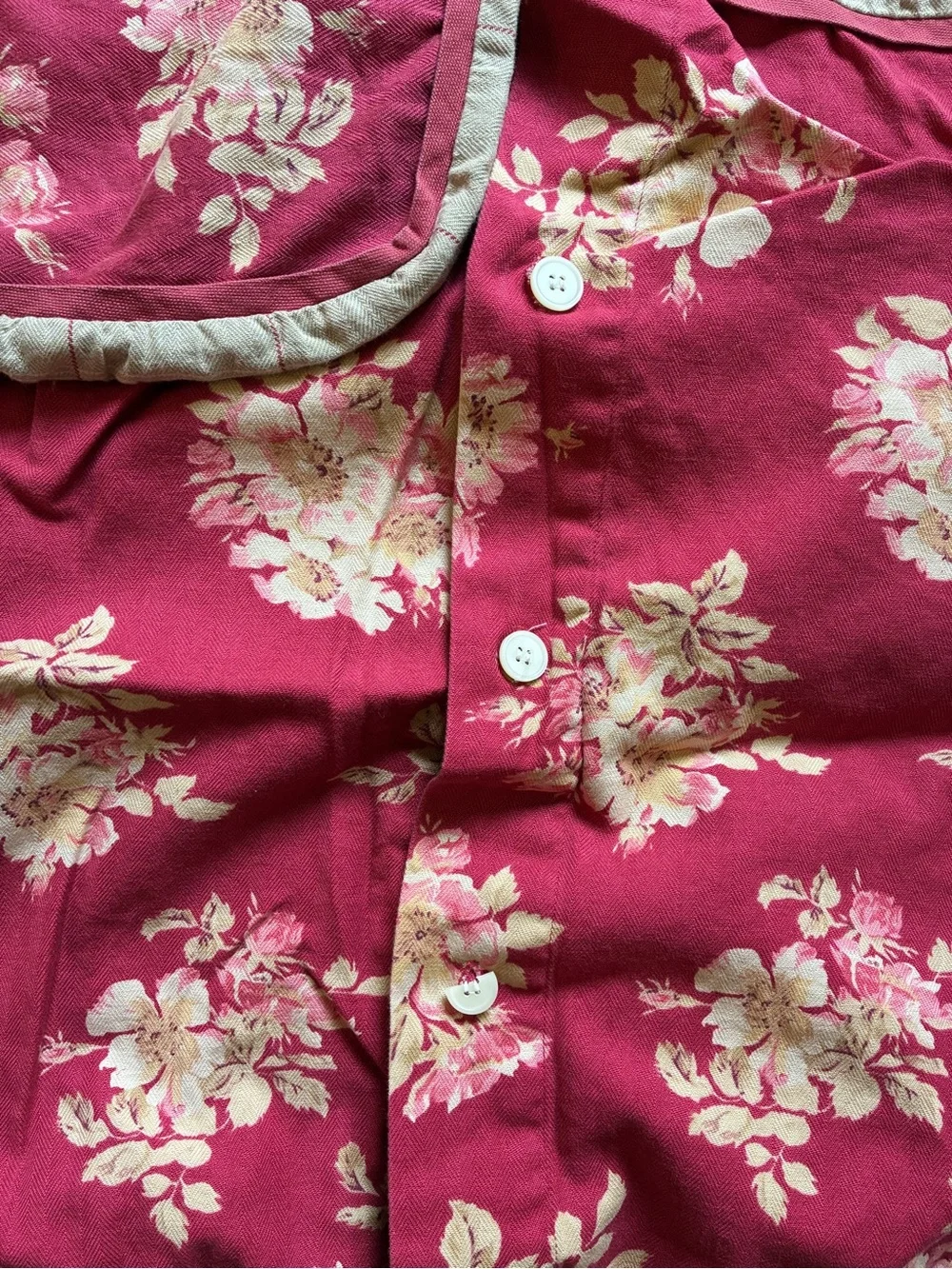 Vintage floral cottage red pillowcases
